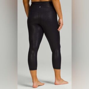 NWOT Lululemon Align High-Rise Crop 23" *Shine Radiate Foil Print Black